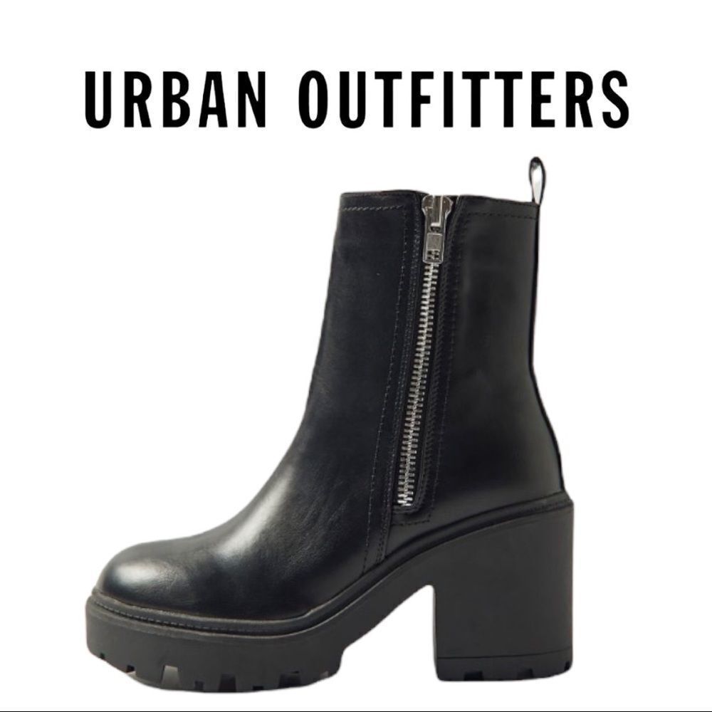 NEW Urban Outfitters UO Women's Zip-Up Black Boots 8